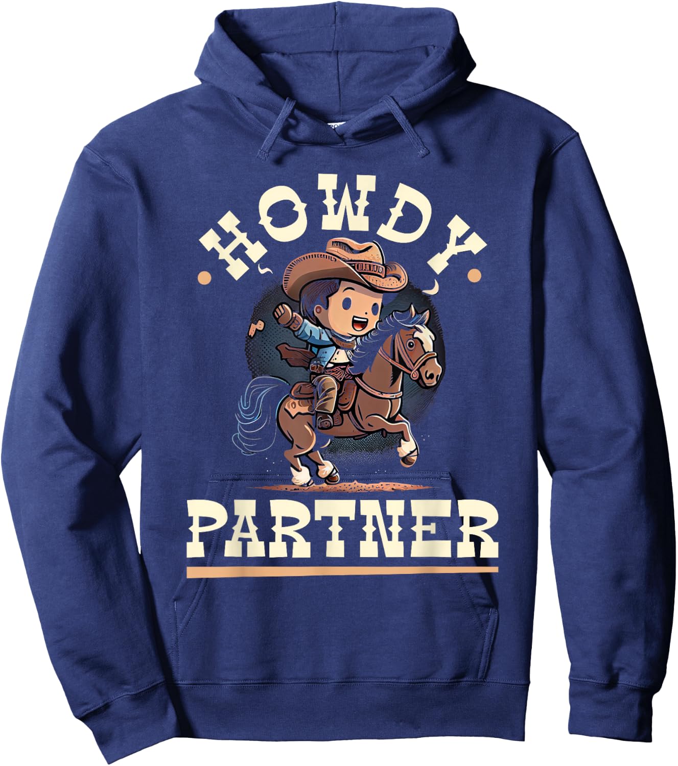 Howdy Partner, Cowboy Rodeo Kleinkind Jungen Hoodie - Hoodie | Navy