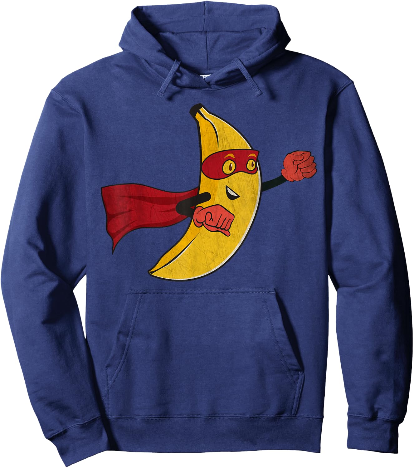 Funny Banana Superhero Cartoon Hero Fruit Avenger Costume Hoodie - Hoodie | Navy