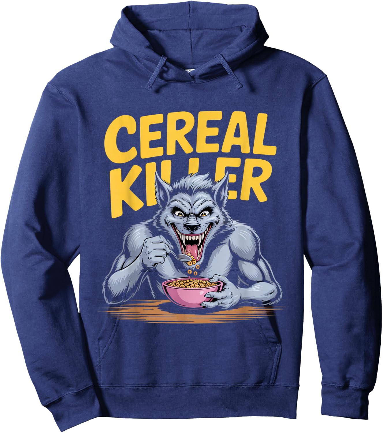 Cereal Killer Funny Halloween Horror Movie Masked Man Hoodie - Hoodie | Navy