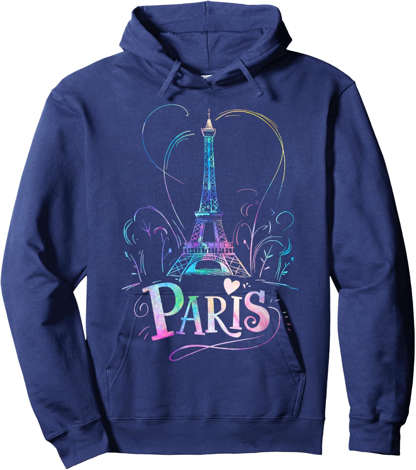 Eiffel Tower Paris Holiday France Souvenir Women Girls Hoodie - Hoodie | Navy