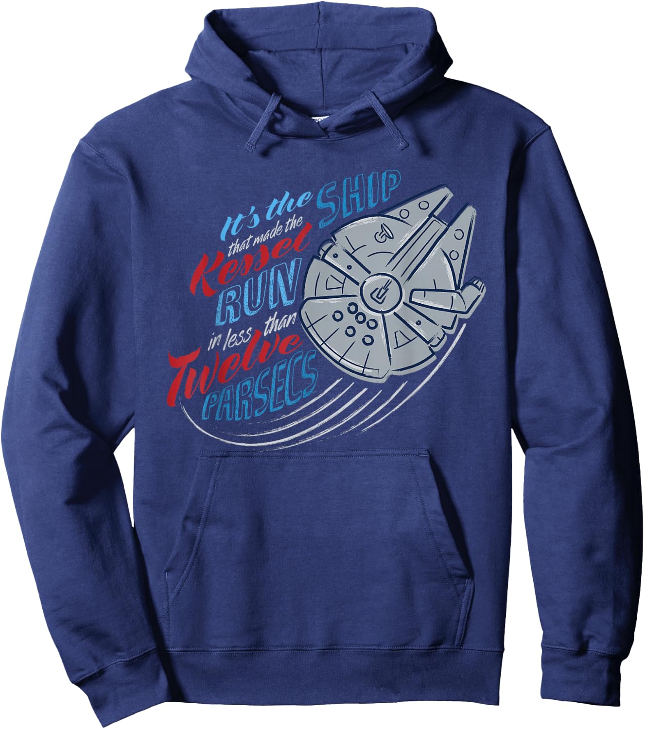 Star Wars Millennium Falcon Kettle Run in 12 Parsecs USA Hoodie - Hoodie | Navy