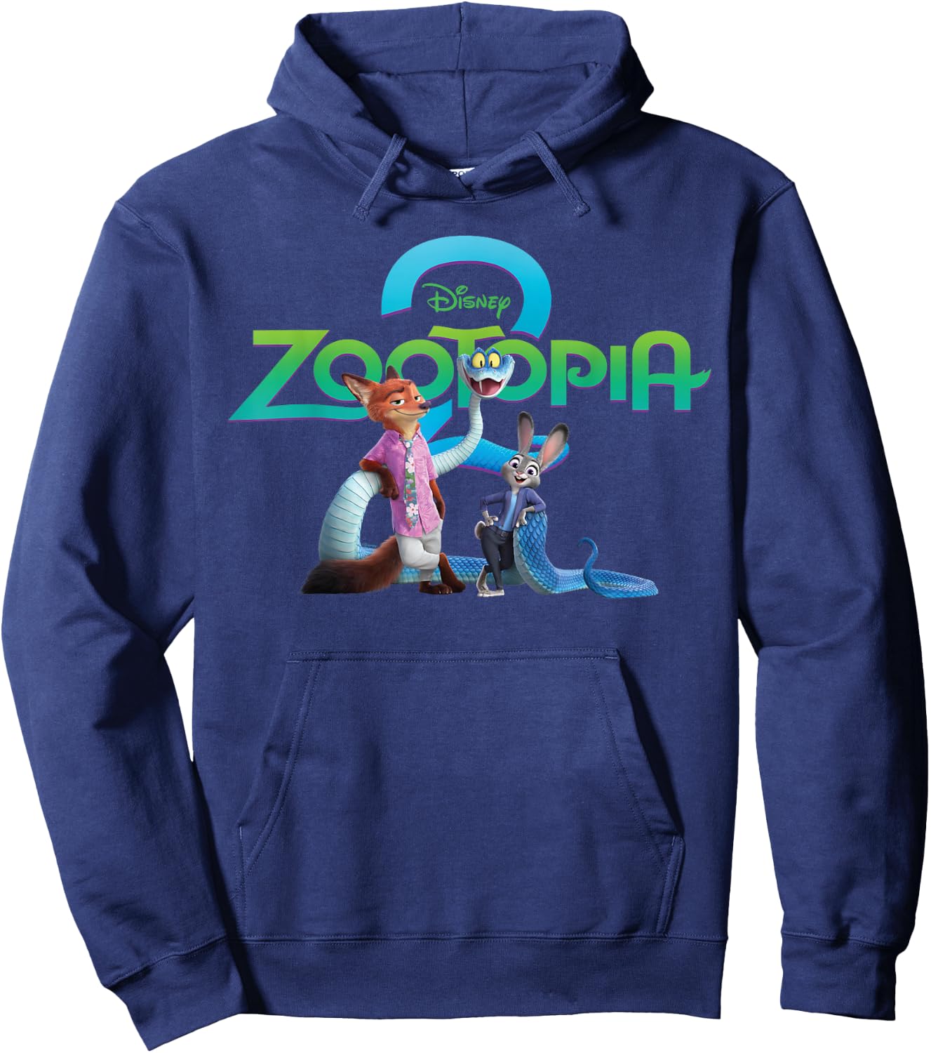 Disney Zootopia 2 Poster Art with Nick Judy Gary & Logo Hoodie - Hoodie | Navy