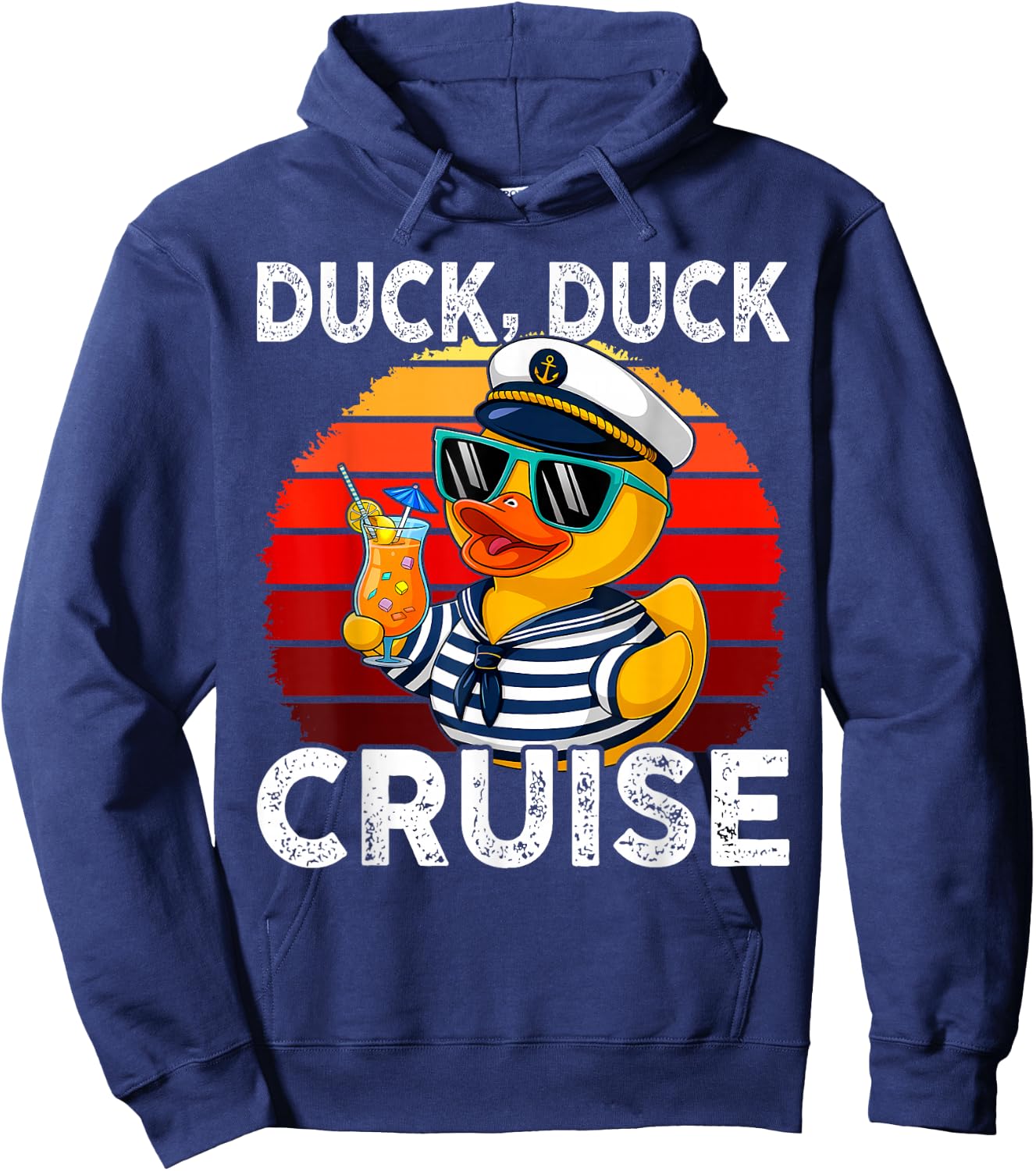 Cruising Ducks Duck Duck Cruise Family Vacation Rubber Duck Hoodie - Hoodie | Navy
