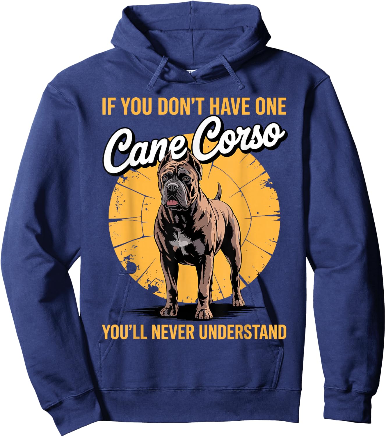 Funny Cane Corso Design Women Italian Mastiff Lover Hoodie - Hoodie | Navy