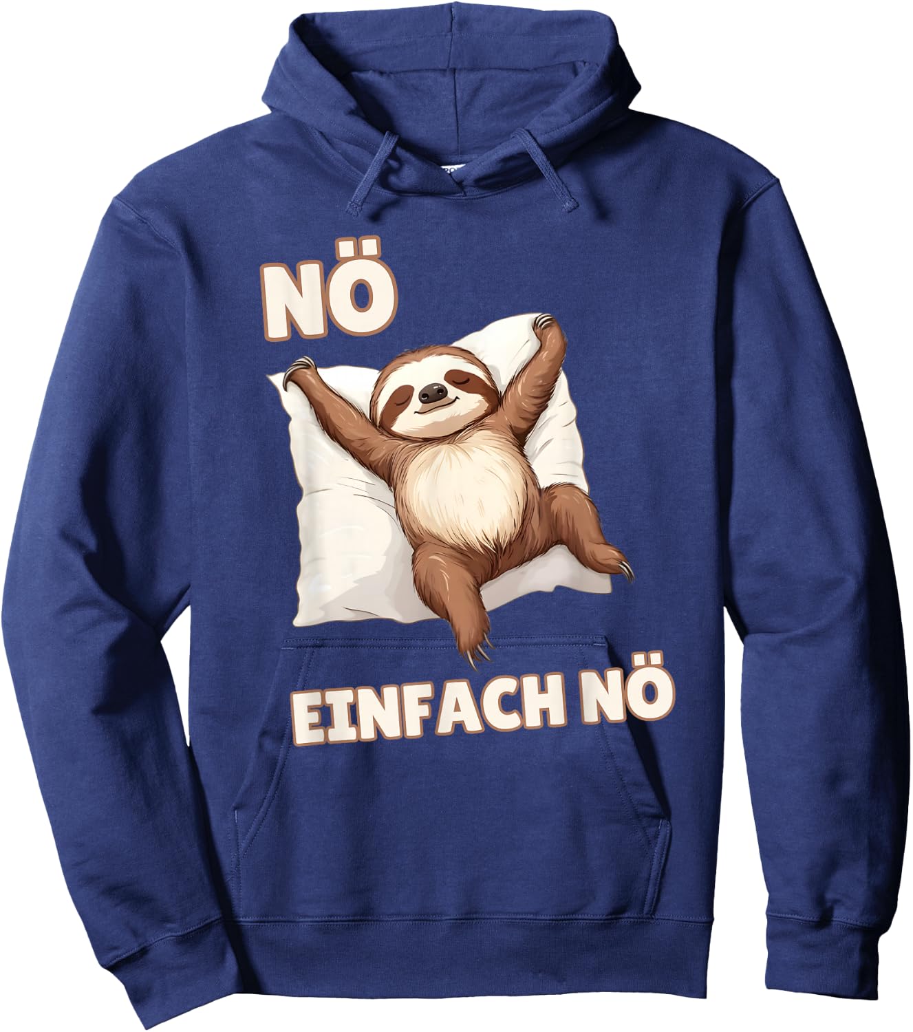 Sloth "Einfach Nö" Funny Sayings for Girls and Boys , black Hoodie - Hoodie | Navy