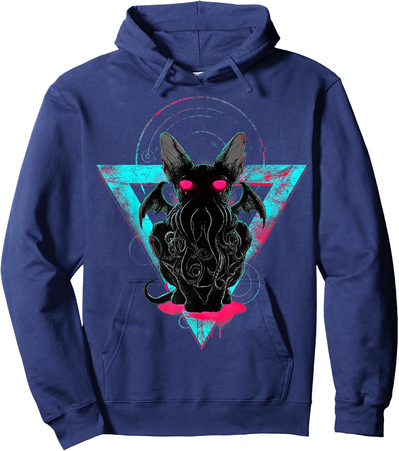 Cathulhu Funny Demon Cat Hoodie - Hoodie | Navy