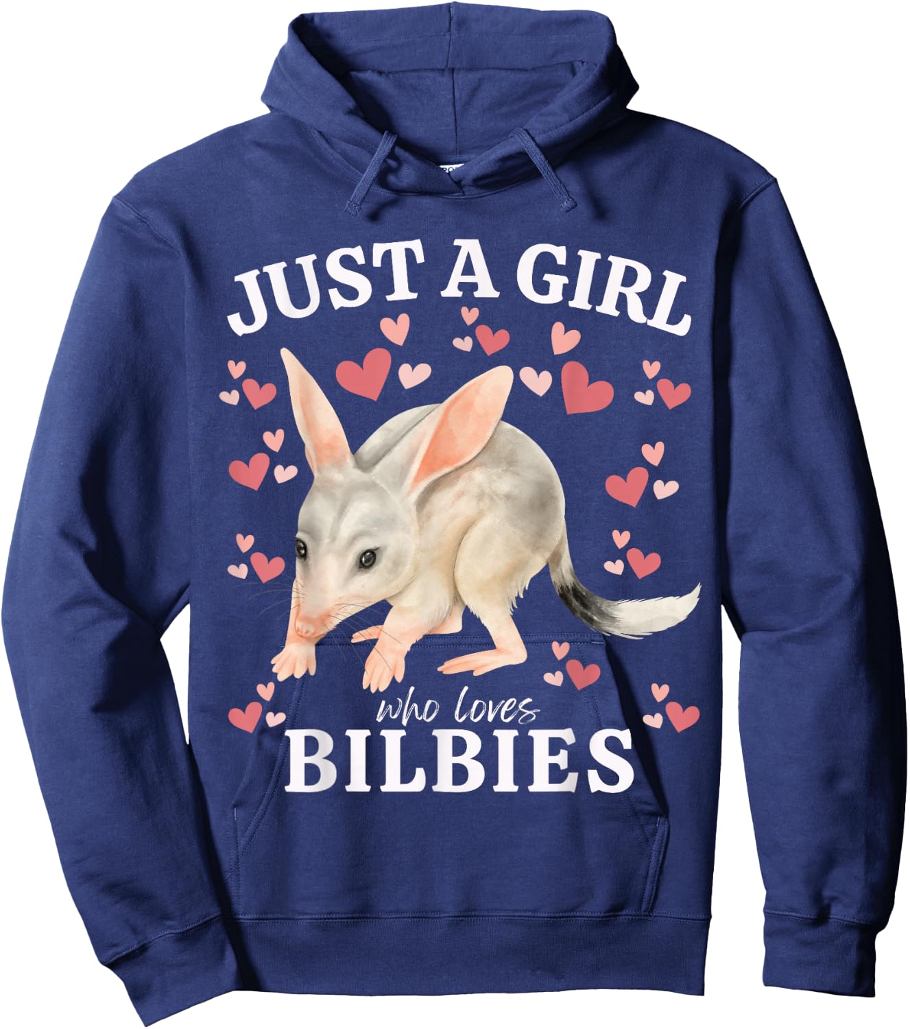 Easter Bilby Australian version of Rabbit for Eco Women Girl Hoodie - Hoodie | Navy