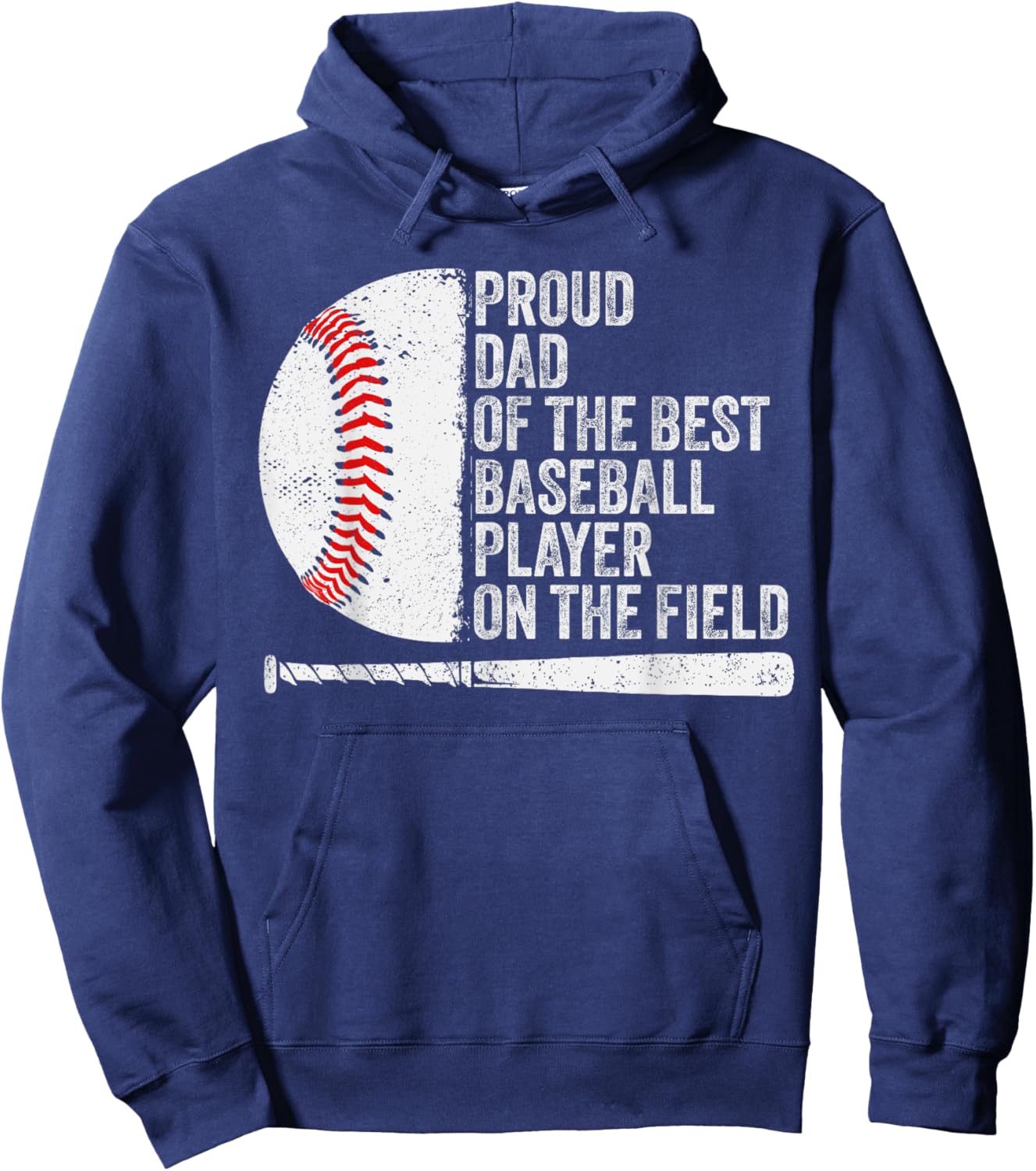 Dads Baseball Proud Baseball Dad Of Baseball Player Hoodie - Hoodie | Navy