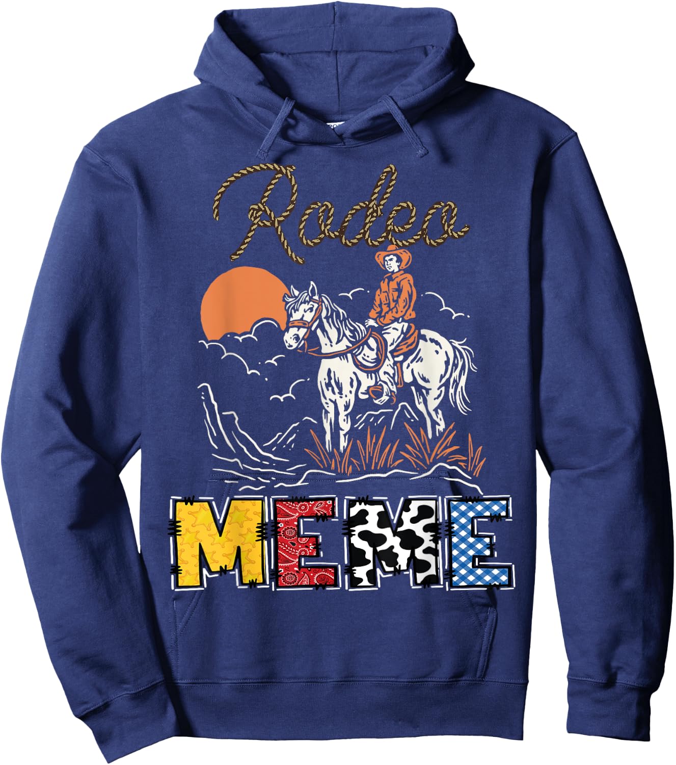Rodeo Meme Cowboy 1St Birthday Family Matching Hoodie - Hoodie | Navy