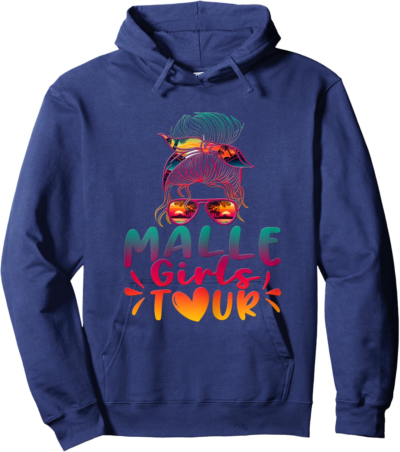 Damen Malle Girls Tour Mädelsabend Mallorca Party Urlaub Hoodie - Hoodie | Navy