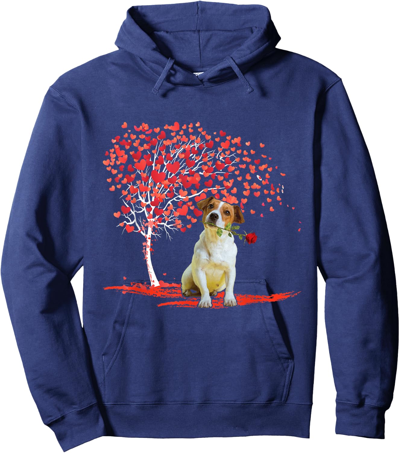 Jack Russell Valentines - Dog Lover Animal Whisperer Hoodie - Hoodie | Navy