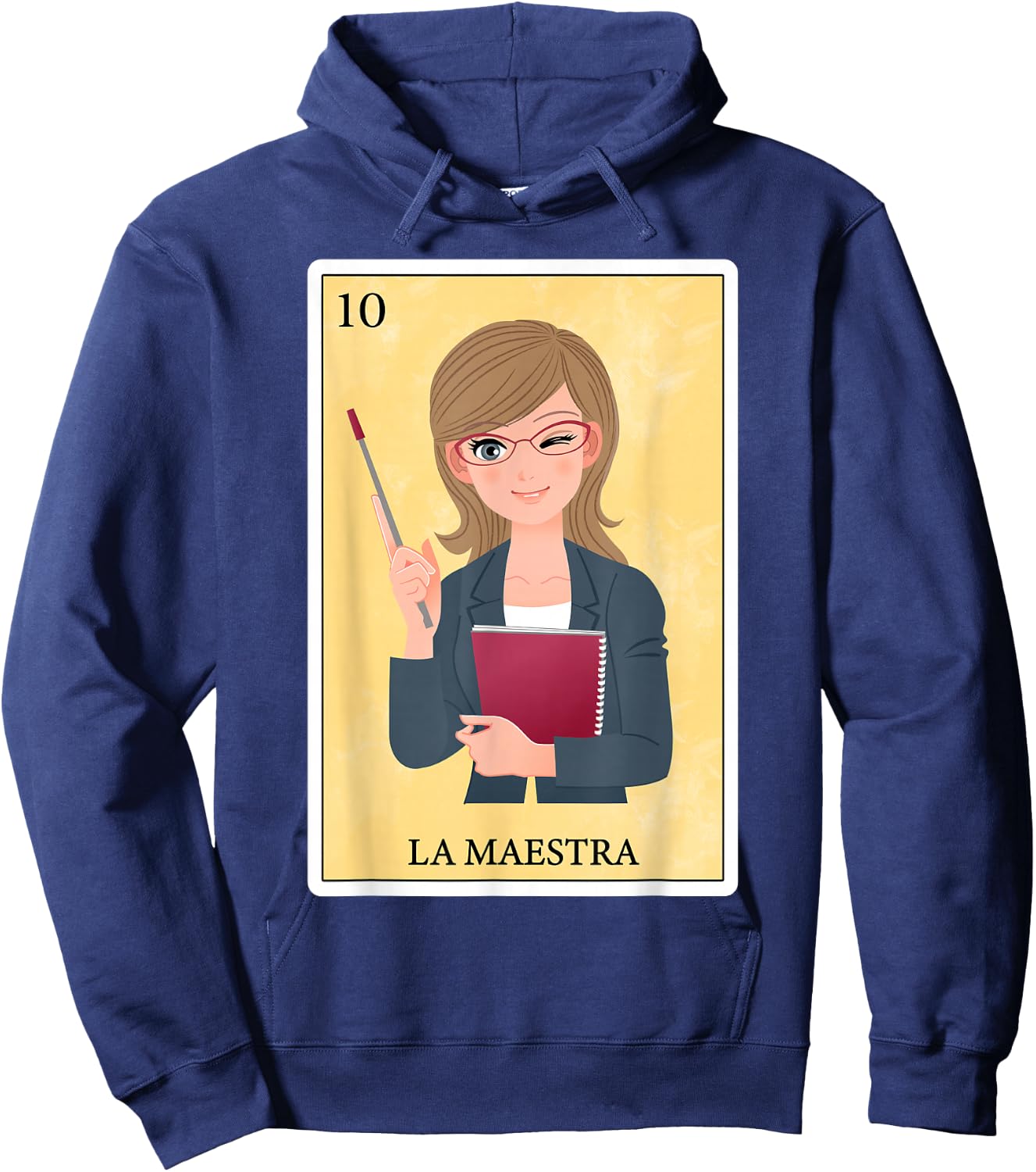 Spanish-Mexican Bingo Funny Gifts - La Maestra Hoodie - Hoodie | Navy