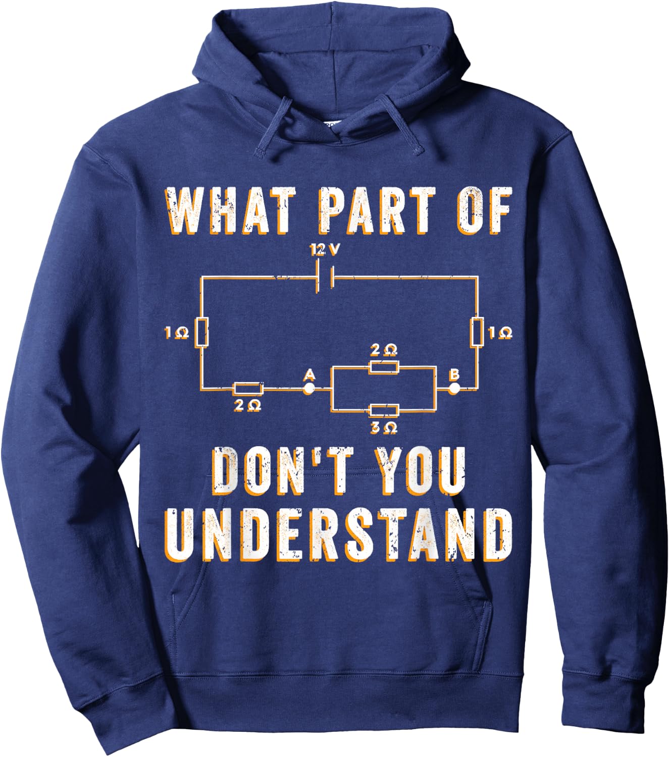 Circuit Electrician What Part Of Don't You Understand Hoodie - Hoodie | Navy