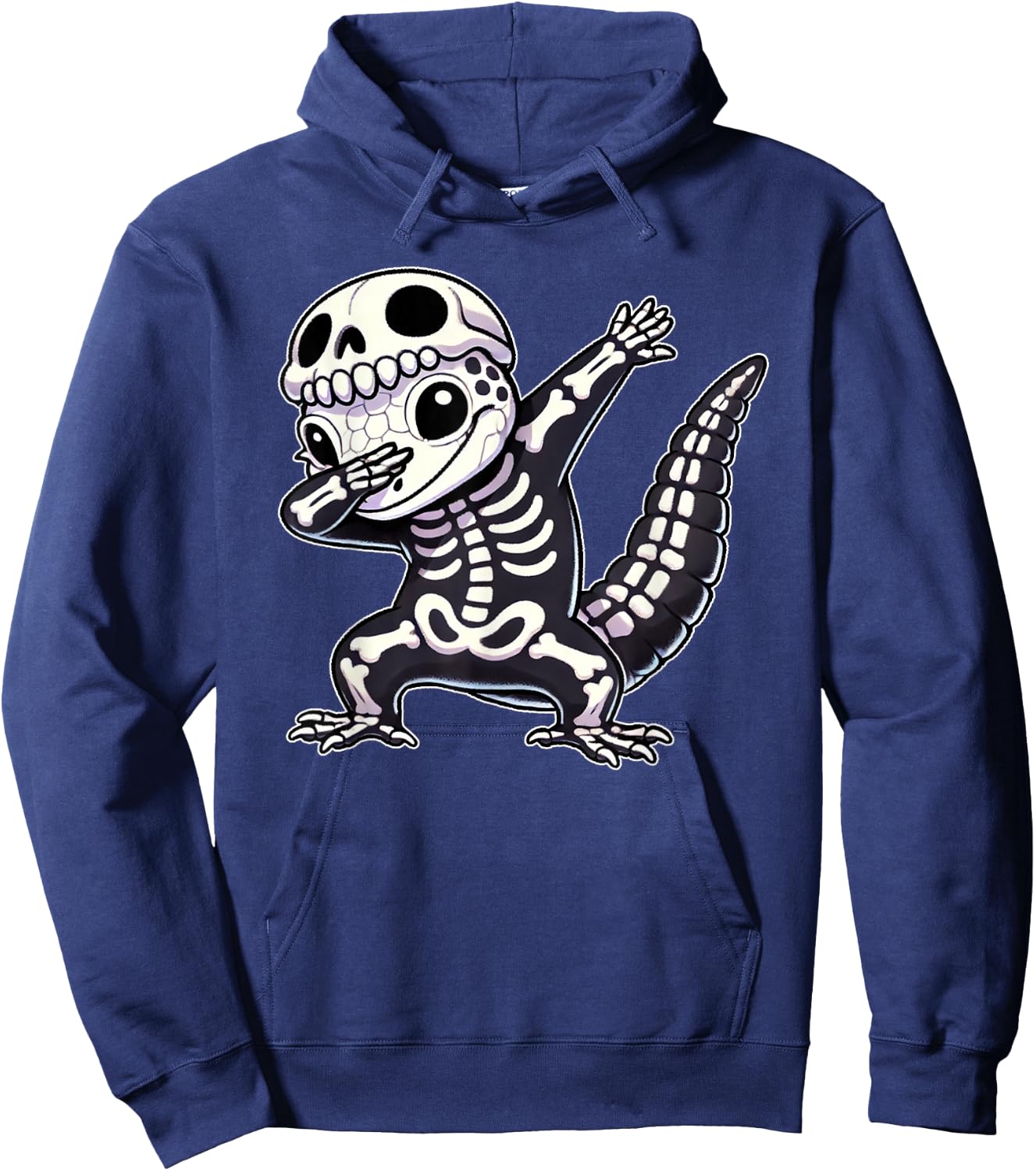 Halloween Skeleton Cute Gecko Men Women Kids Hoodie - Hoodie | Navy