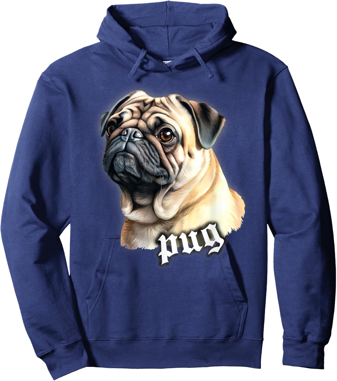 Pug Dog Hoodie - Hoodie | Navy