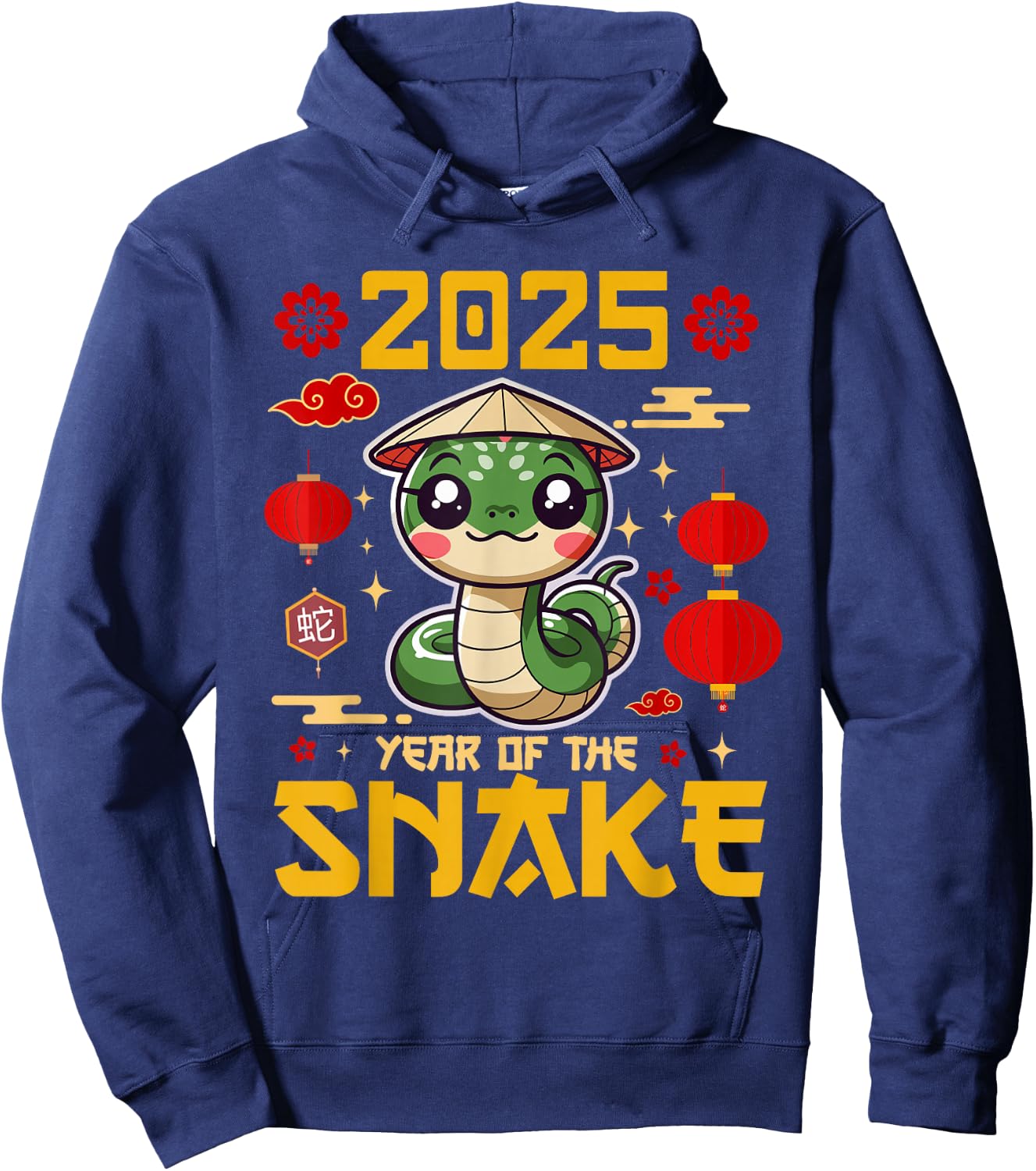 Cute 2025 Year Of The Snake Happy Chinese New Year For Kids Hoodie - Hoodie | Navy