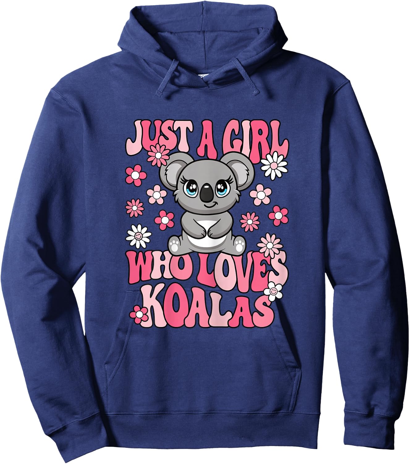 Just A Girl Who Loves Koalas Cute Koala Lover Girls Kids Hoodie - Hoodie | Navy