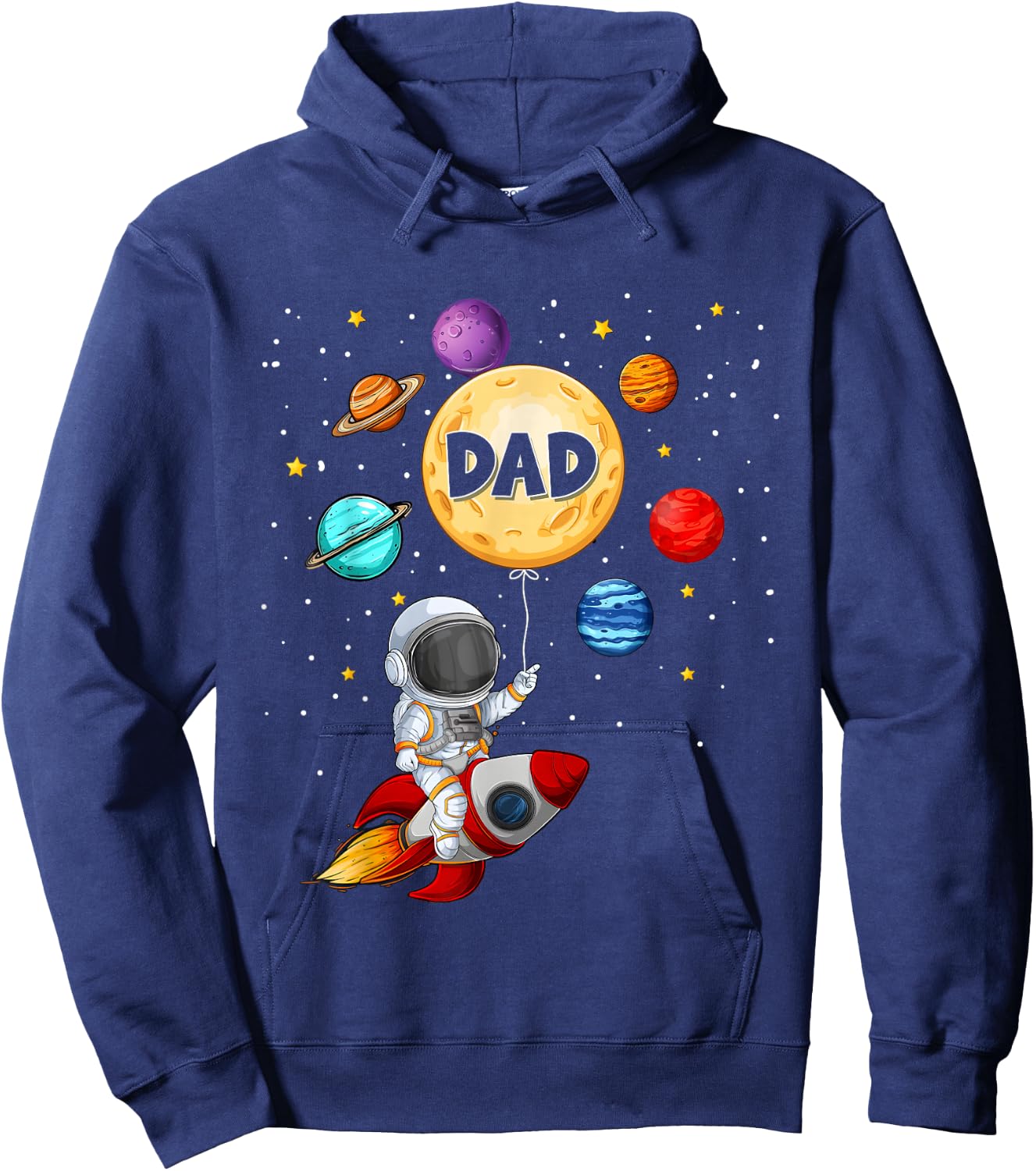 Mom and Dad of The Birthday Boy Astronaut Family Matching Hoodie - Hoodie | Navy