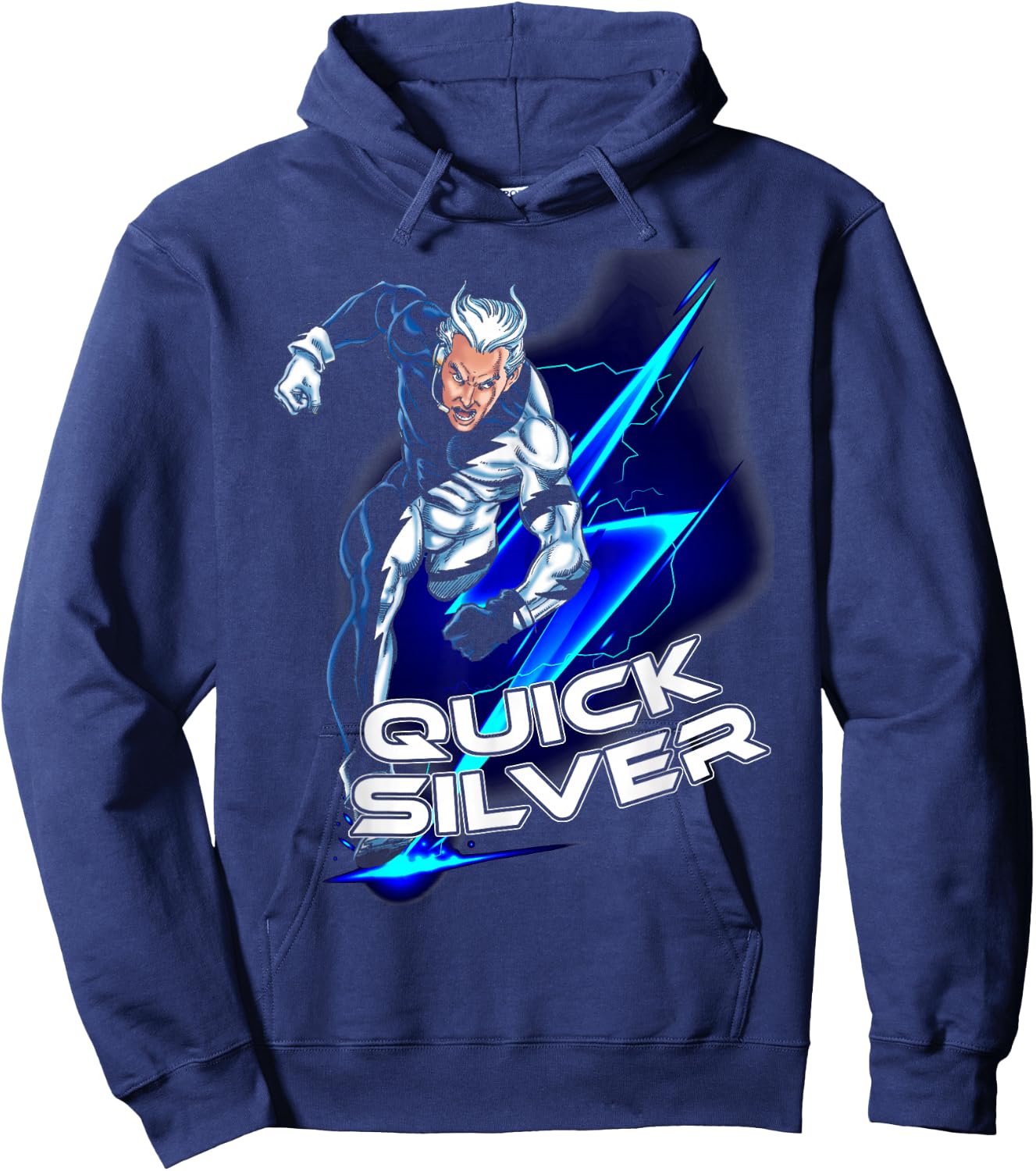 Marvel X-Men Quicksilver Speeding Sprint Graphic Hoodie - Hoodie | Navy