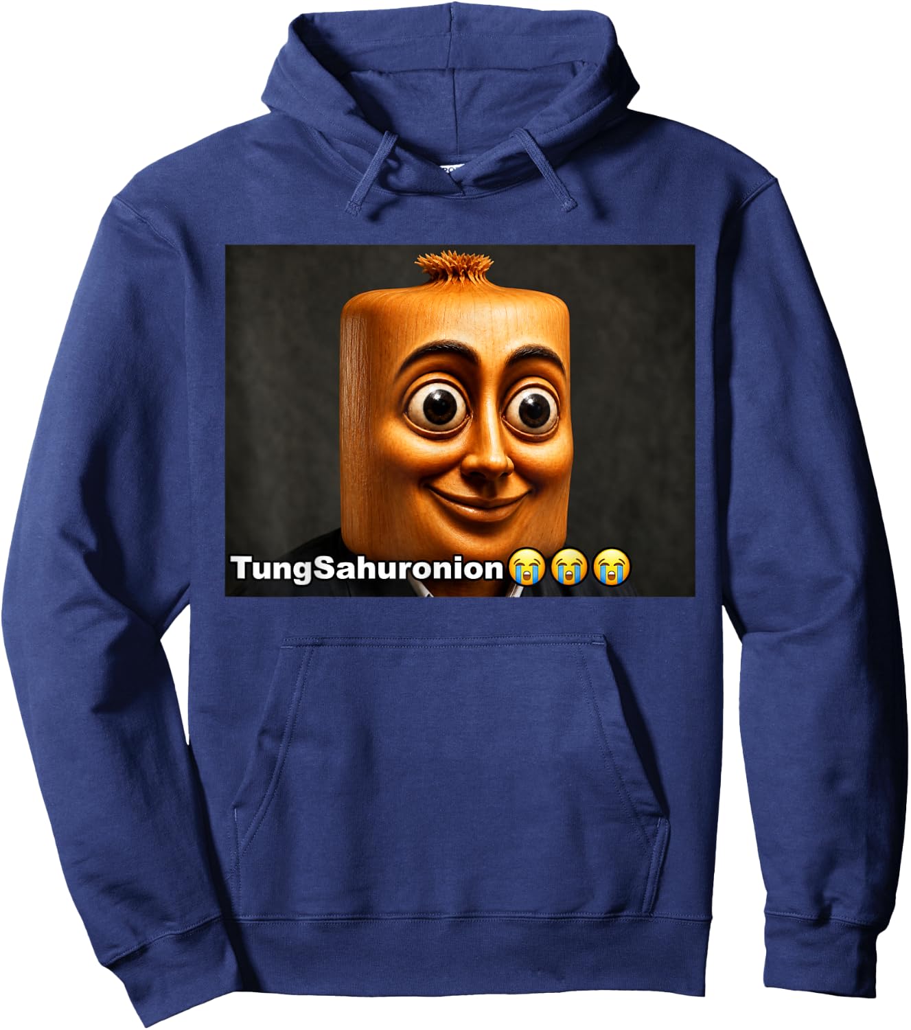 Funny Tung Tung Sahur Sonion Brainrot Meme Hoodie - Hoodie | Navy