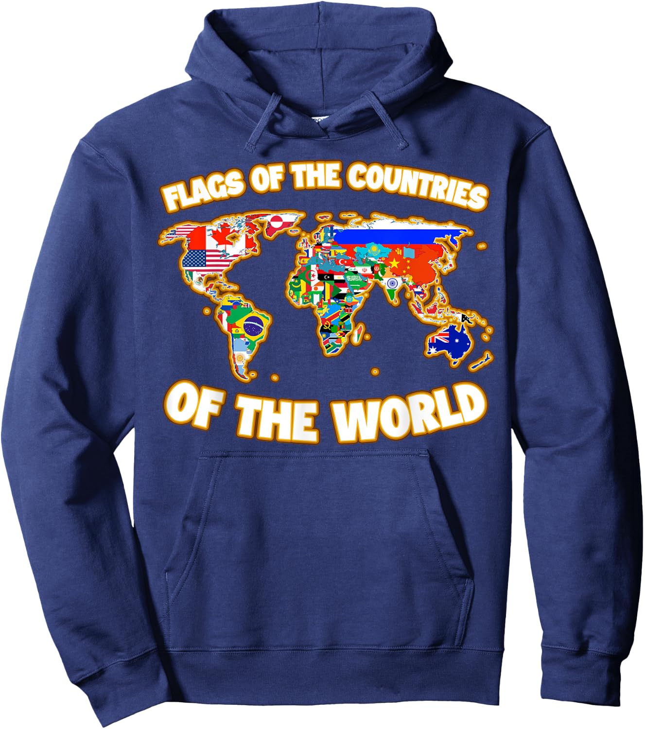 Flags Of The Countries Of The World Map International Hoodie - Hoodie | Navy