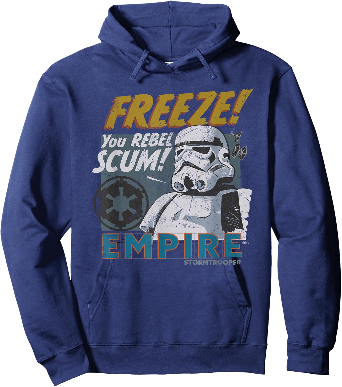 Star Wars Empire Stormtrooper Freeze You Rebel Scum! Hoodie - Hoodie | Navy