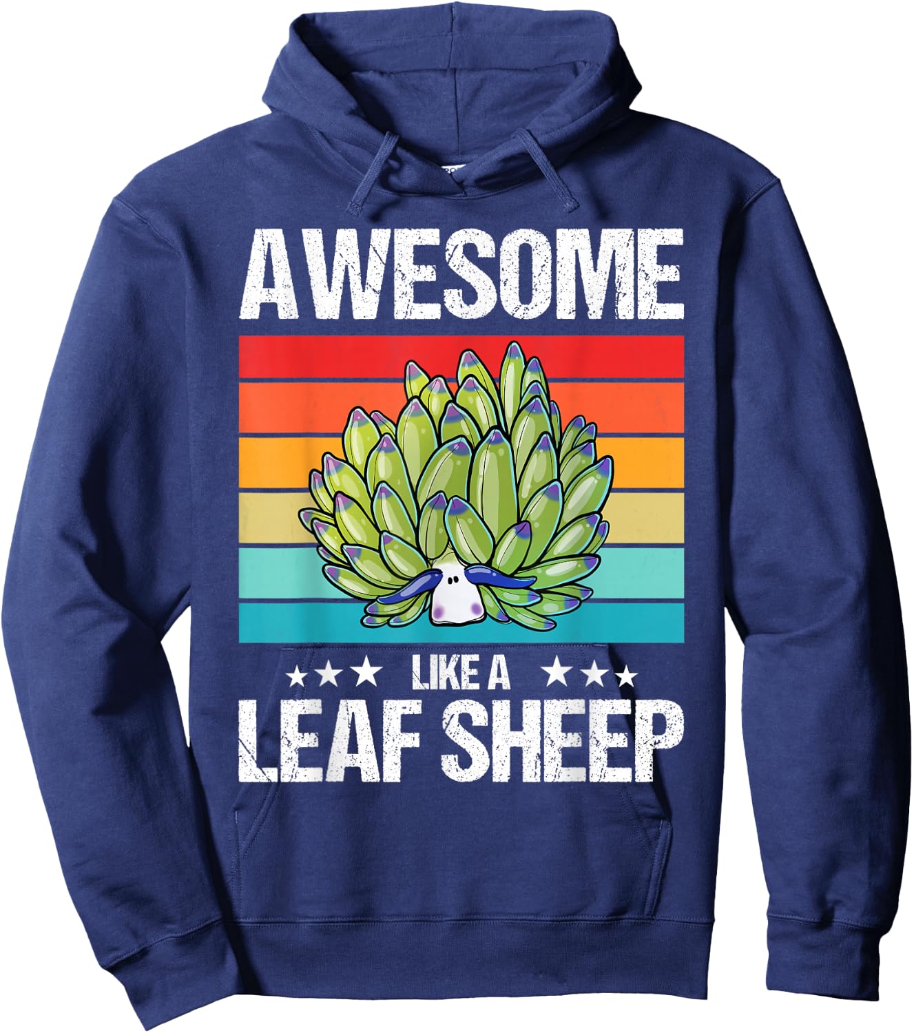Costasiella kuroshimae Nudibranch Leaf Sheep Hoodie - Hoodie | Navy