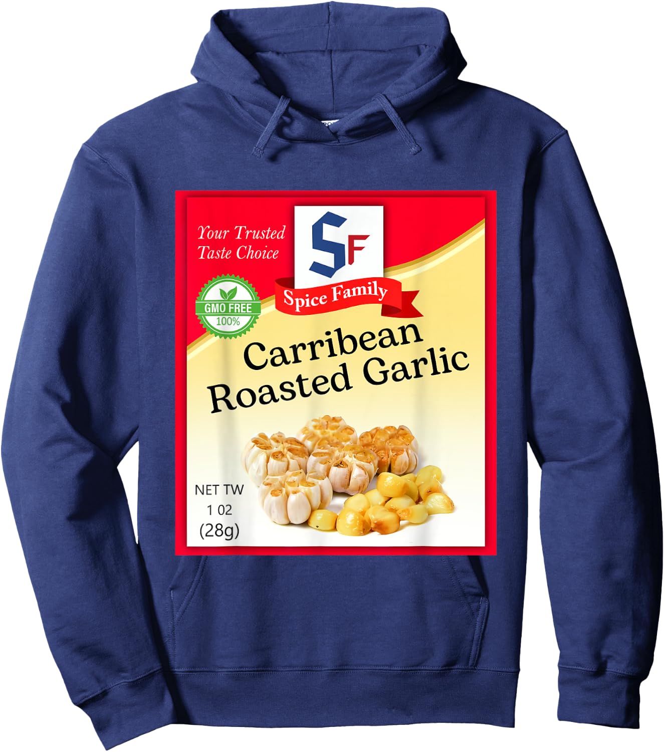 Carribean Roasted Garlic Condiment Holiday Spice Costumes Hoodie - Hoodie | Navy