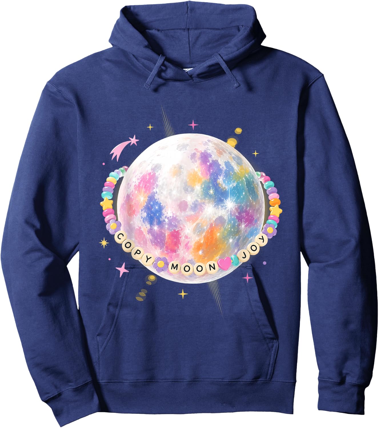 Copy Moon Joy Artemis II Space Quote Hoodie - Hoodie | Navy