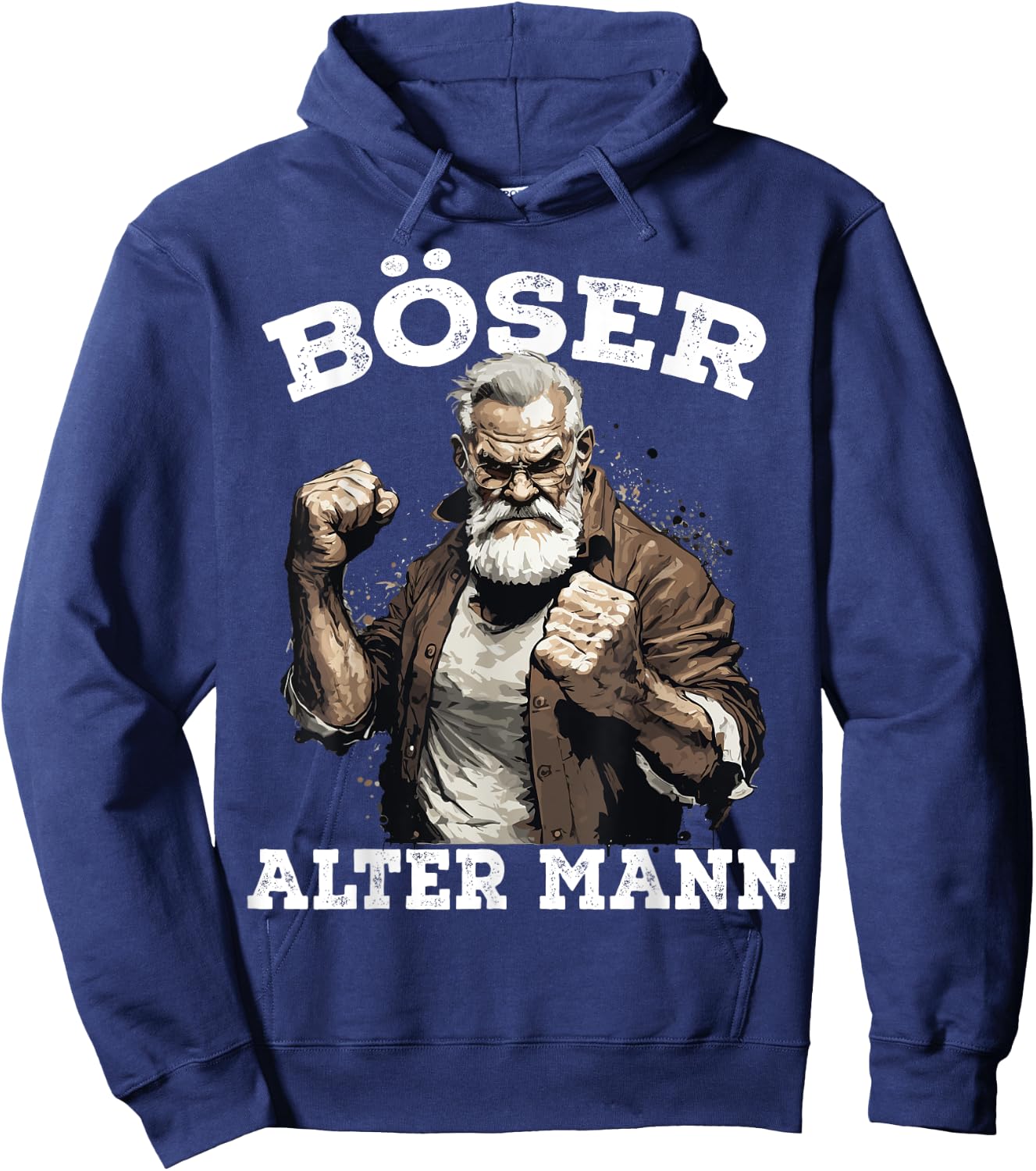 Böser Alter Mann Hardrock Heavy Metal Opa Hoodie - Hoodie | Navy
