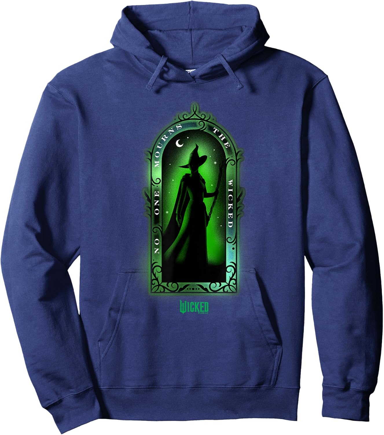 Wicked Elphaba No One Mourns The Wicked , Black, S Hoodie - Hoodie | Navy