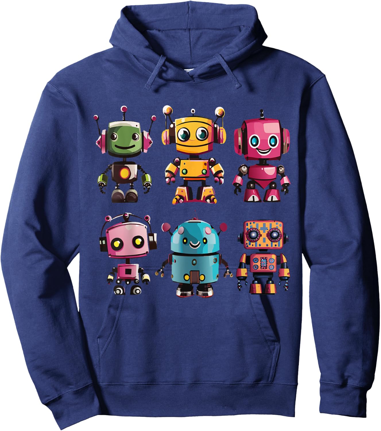 Robots, Space Tech and Robotics - Kinder - - Kurzarm - - Robotik für Kinder - Schwarz - S Hoodie - Hoodie | Navy