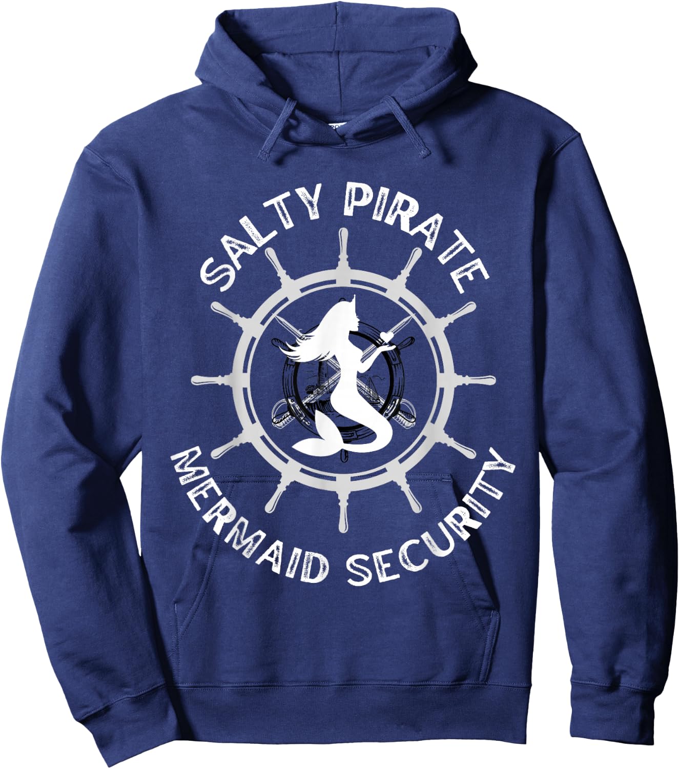 Salty Pirate Mermaid Security Dad, Boyfriend, Brother Merman Hoodie - Hoodie | Navy