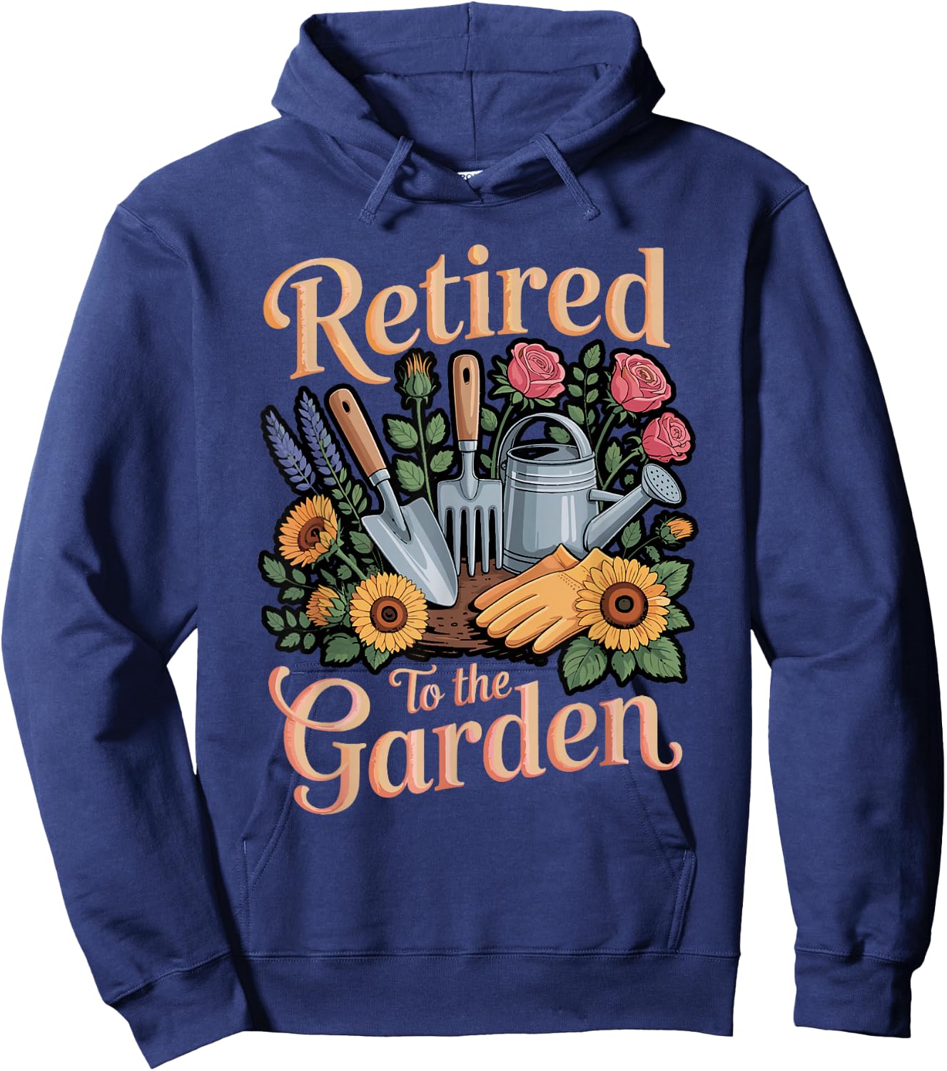 Retired to The Garden Horticulture Retired Plant Gardener Hoodie - Hoodie | Navy