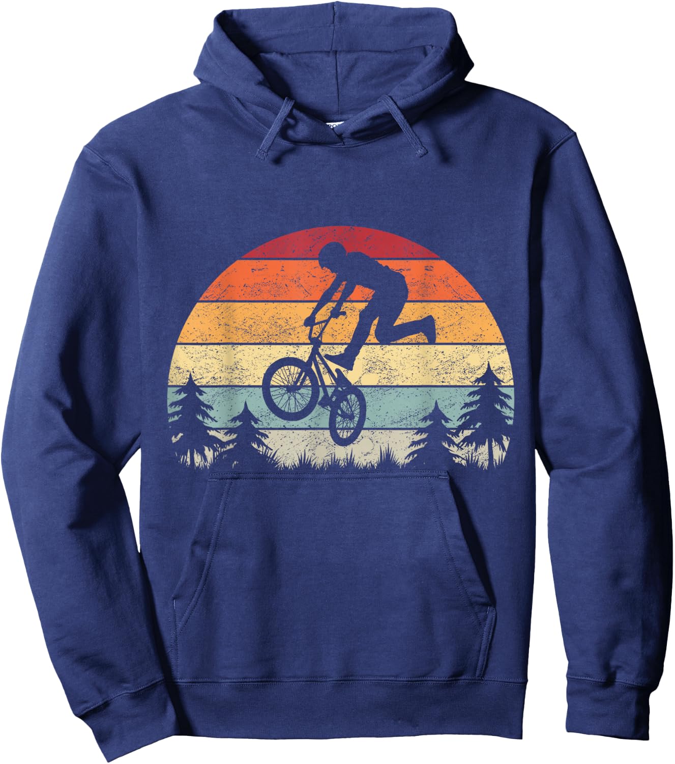 BMX Vintage Bicycle Fans BMX Stunt Boys BMX Accessory , black Hoodie - Hoodie | Navy