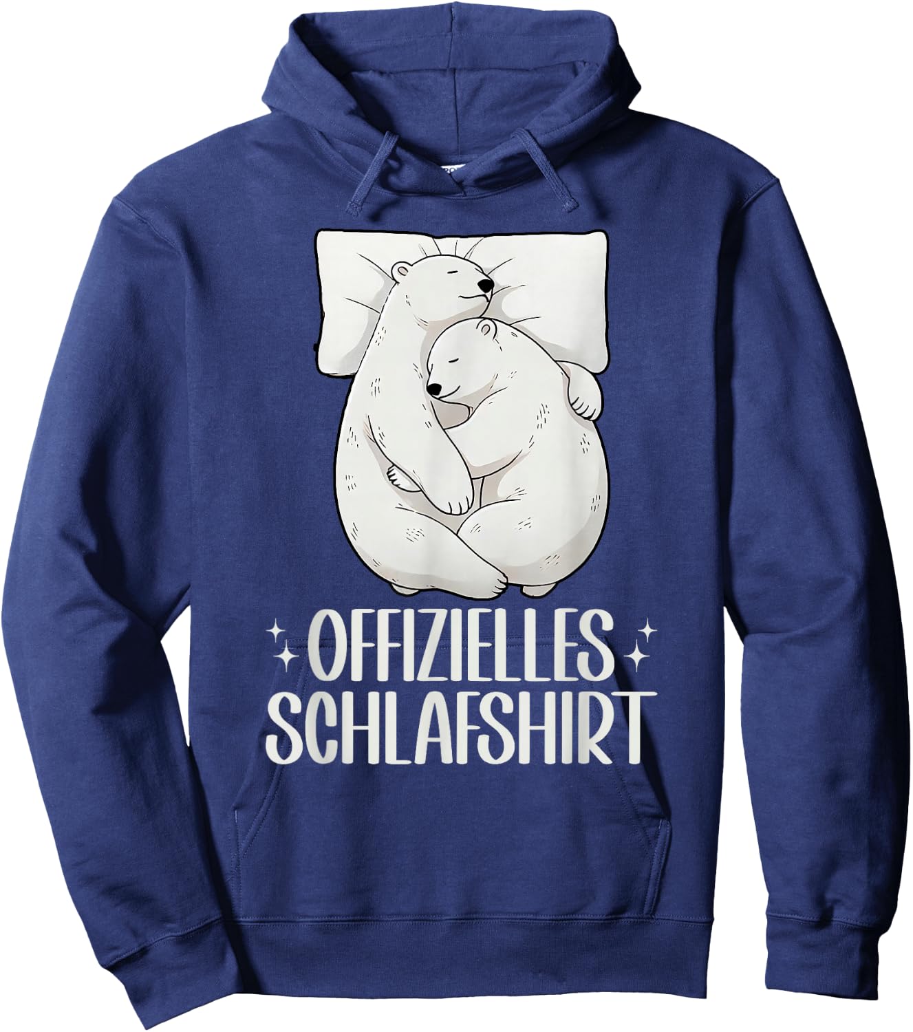 Polar Bear Official Sleep Shirt Funny Polar Bear Pyjamas , black Hoodie - Hoodie | Navy