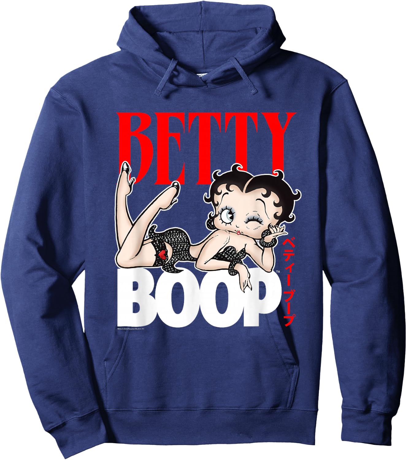 Betty Boop Name & Kanji Hoodie - Hoodie | Navy