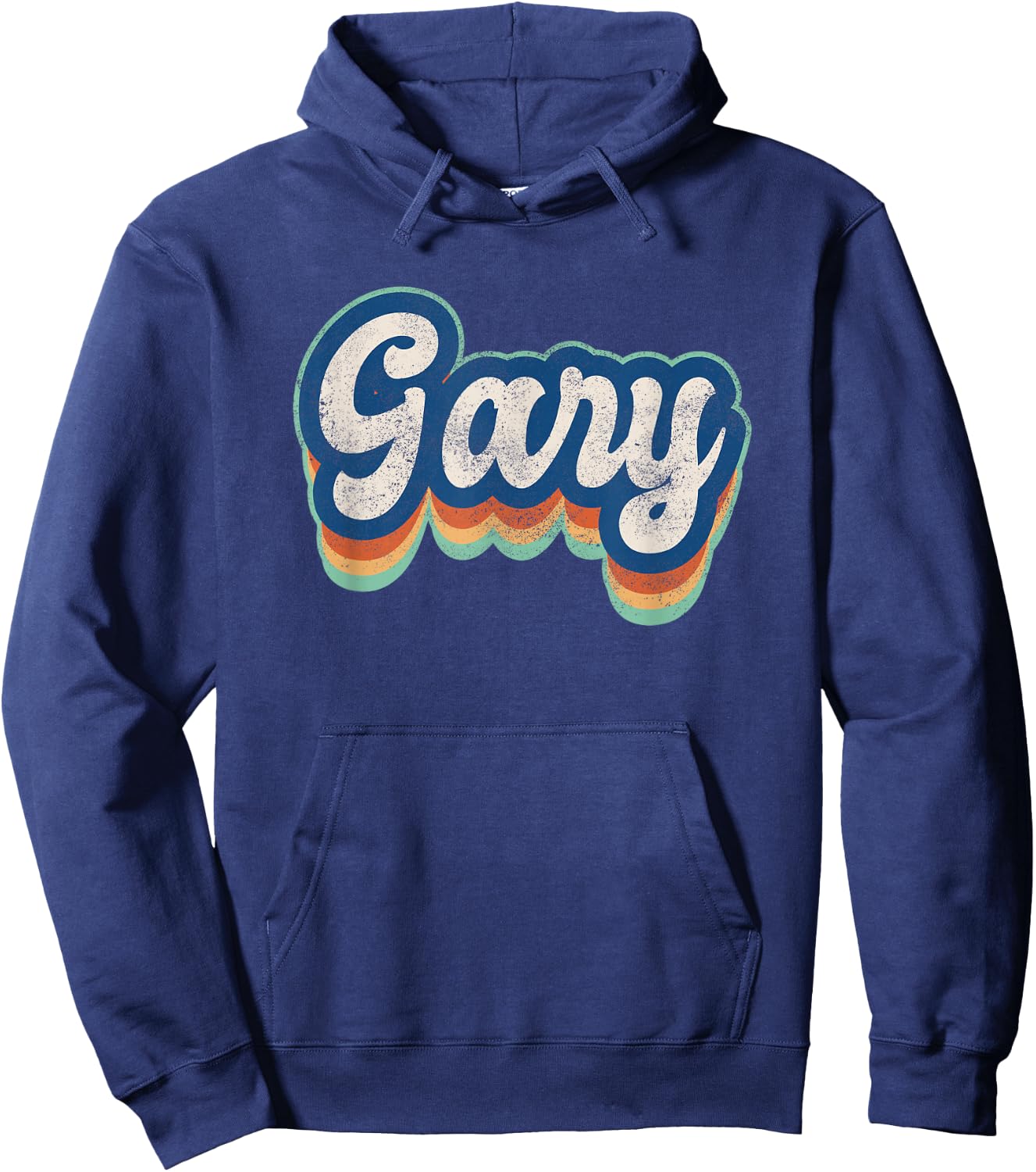 Gary First Name Boy Vintage Style 70s 80s Personalized Hoodie - Hoodie | Navy