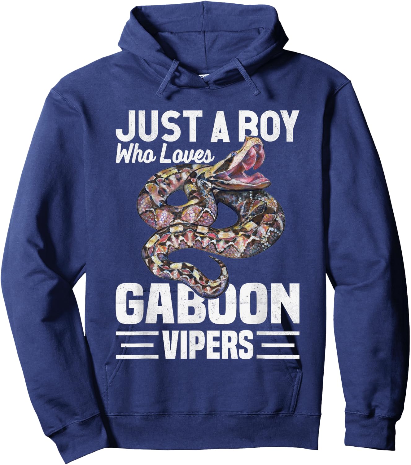 Just A Boy Who Loves Gaboon Vipers Snake Owner Hoodie - Hoodie | Navy