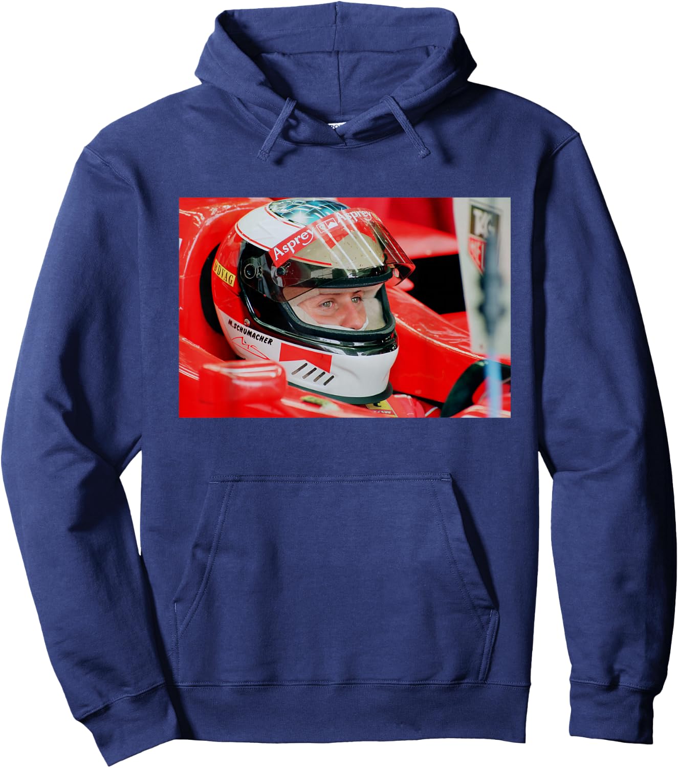 Rennfahrer Michael Schumacher Motor bei GP Silverstone Hoodie - Hoodie | Navy