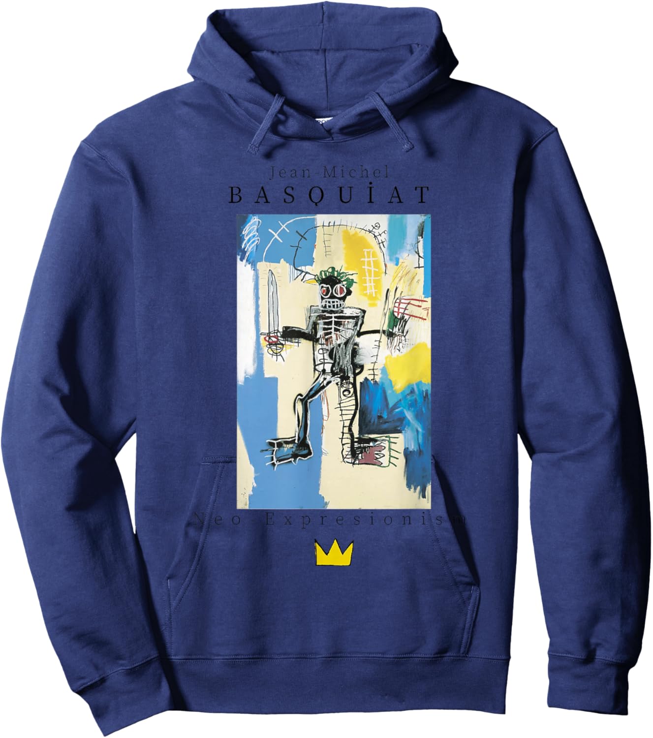 Urban, Streetwear, Grafik, Basquiat, Kunst, Abstrakt Hoodie - Hoodie | Navy