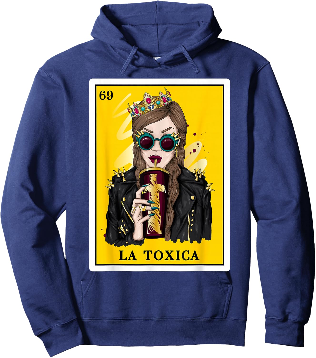 Funny Women Gifts - Spanish-Mexican Bingo - La Toxica Hoodie - Hoodie | Navy
