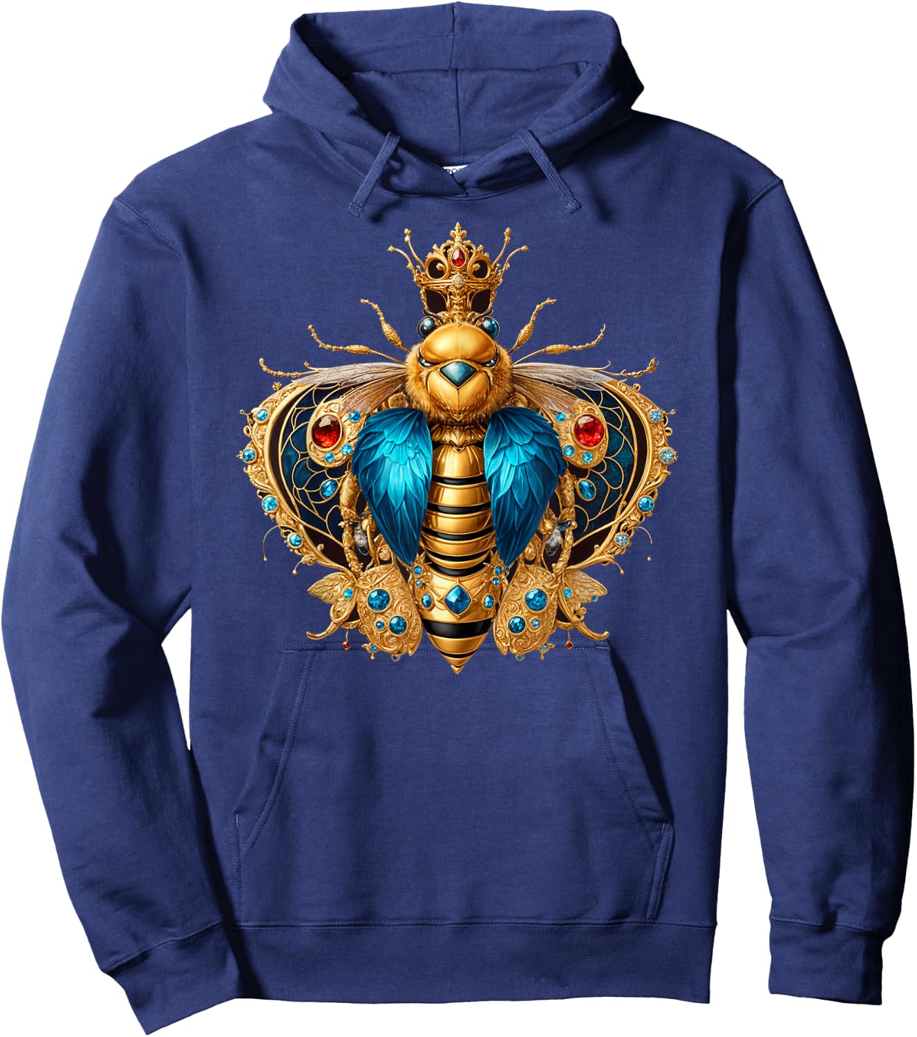 Queen Bee Crown Women Men Girls Honey Hive Bee Keeper Bee Hoodie - Hoodie | Navy