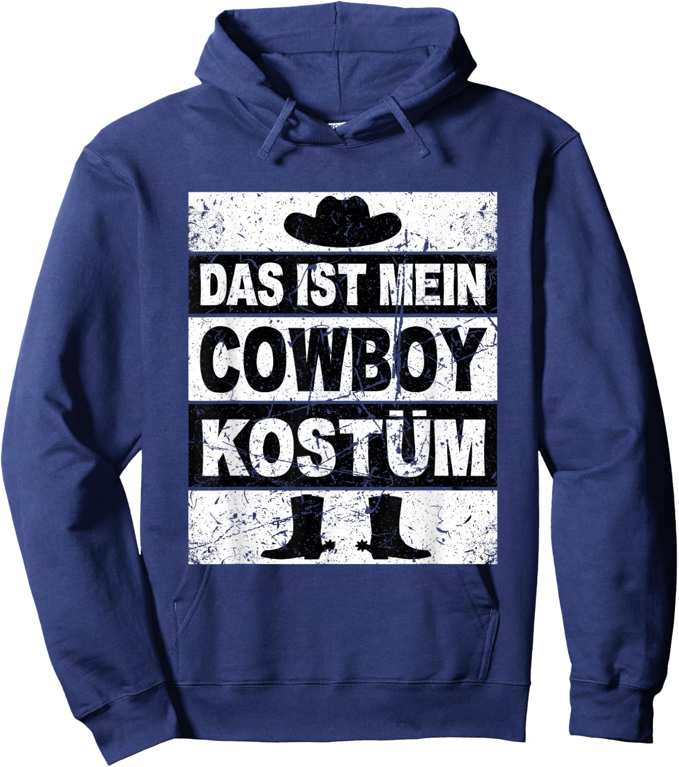 Retro Das Ist Mein Cowboy Kostum Women's Children's Men's Western , black Hoodie - Hoodie | Navy