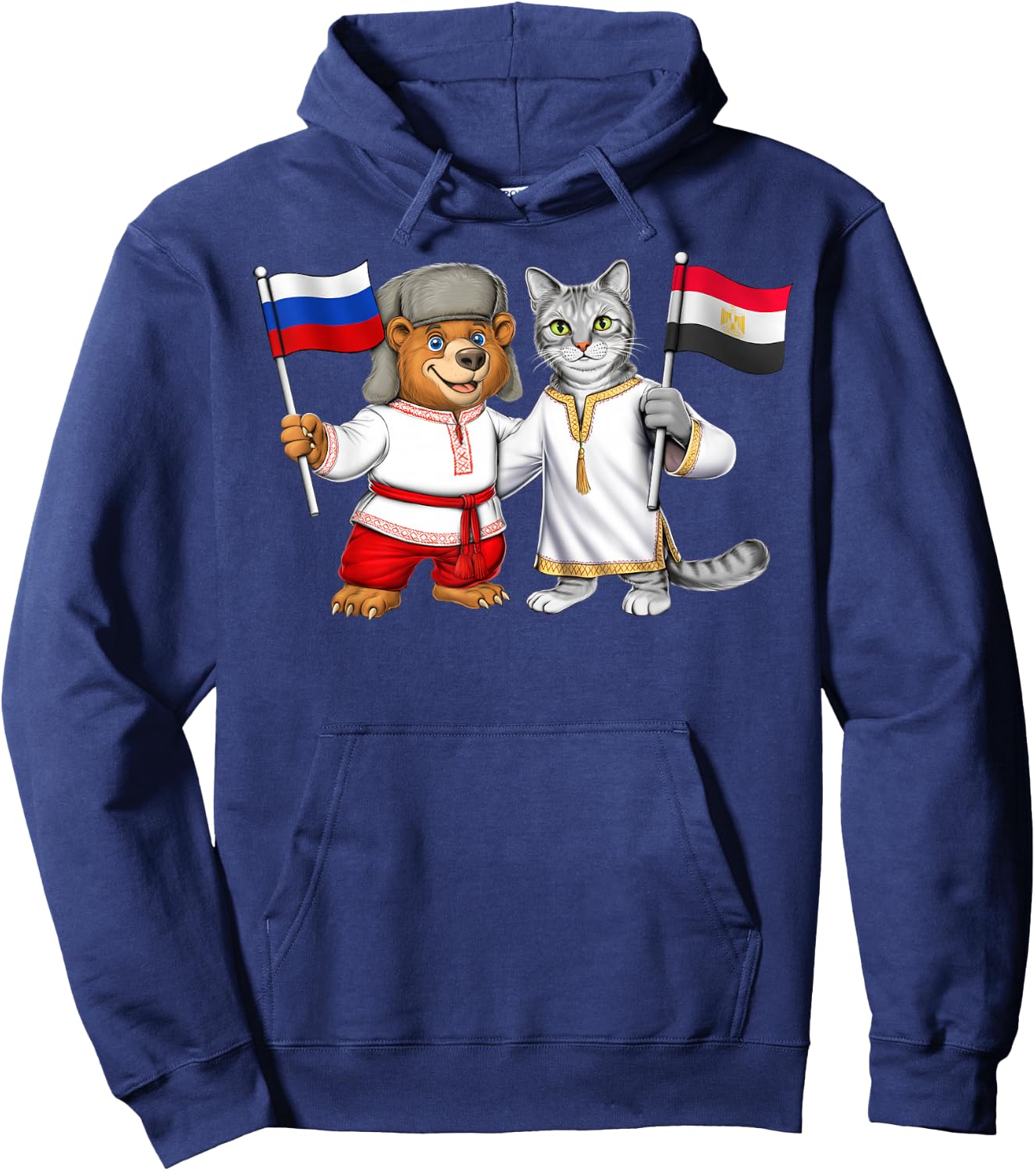 Russia Egypt Flag Russian Roots Proud Egyptian Heritage Hoodie - Hoodie | Navy