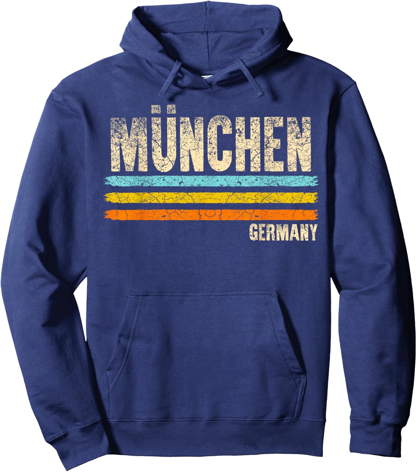 Munich München Bavaria Germany German Retro City Hoodie - Hoodie | Navy