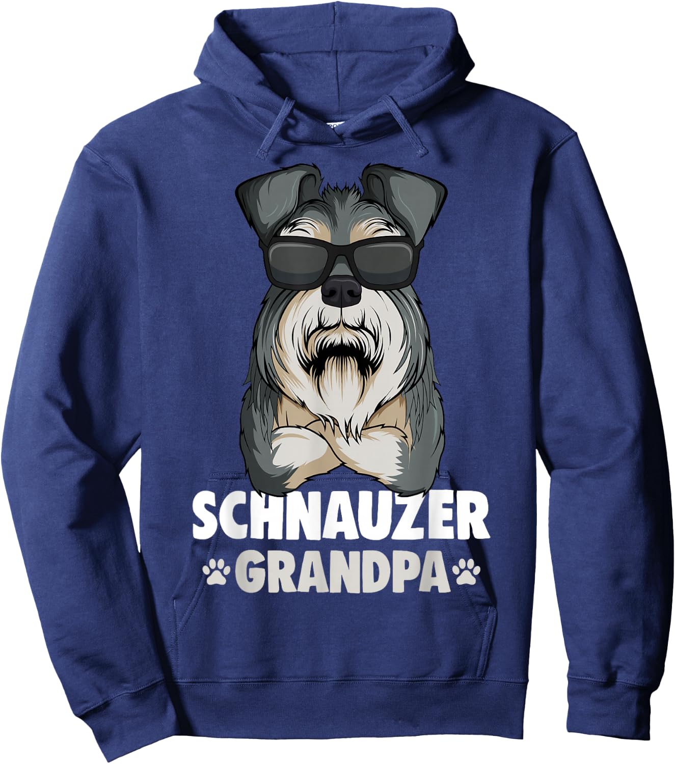 Miniature Schnauzer Grandpa Schnauzer Dog Hoodie - Hoodie | Navy