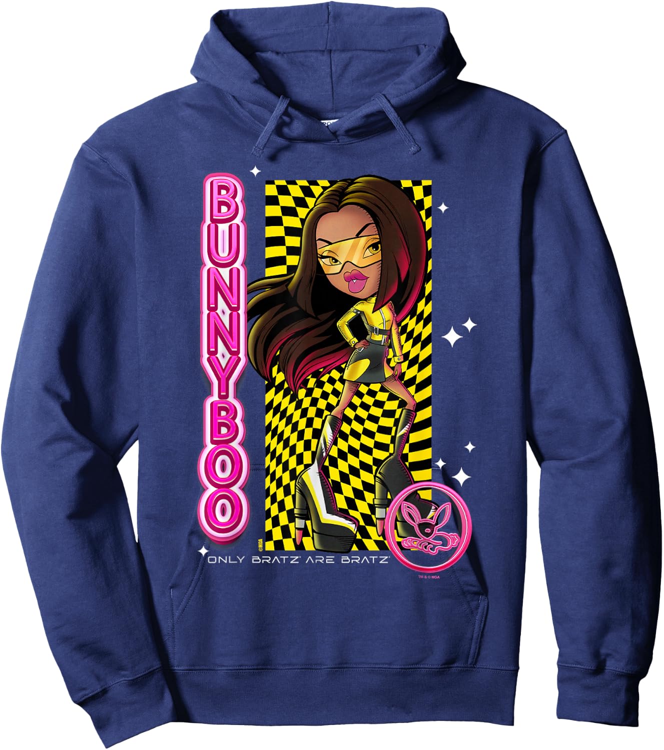 Bratz Bunny Boo Only Bratz are Bratz Sasha Vintage Poster Hoodie - Hoodie | Navy