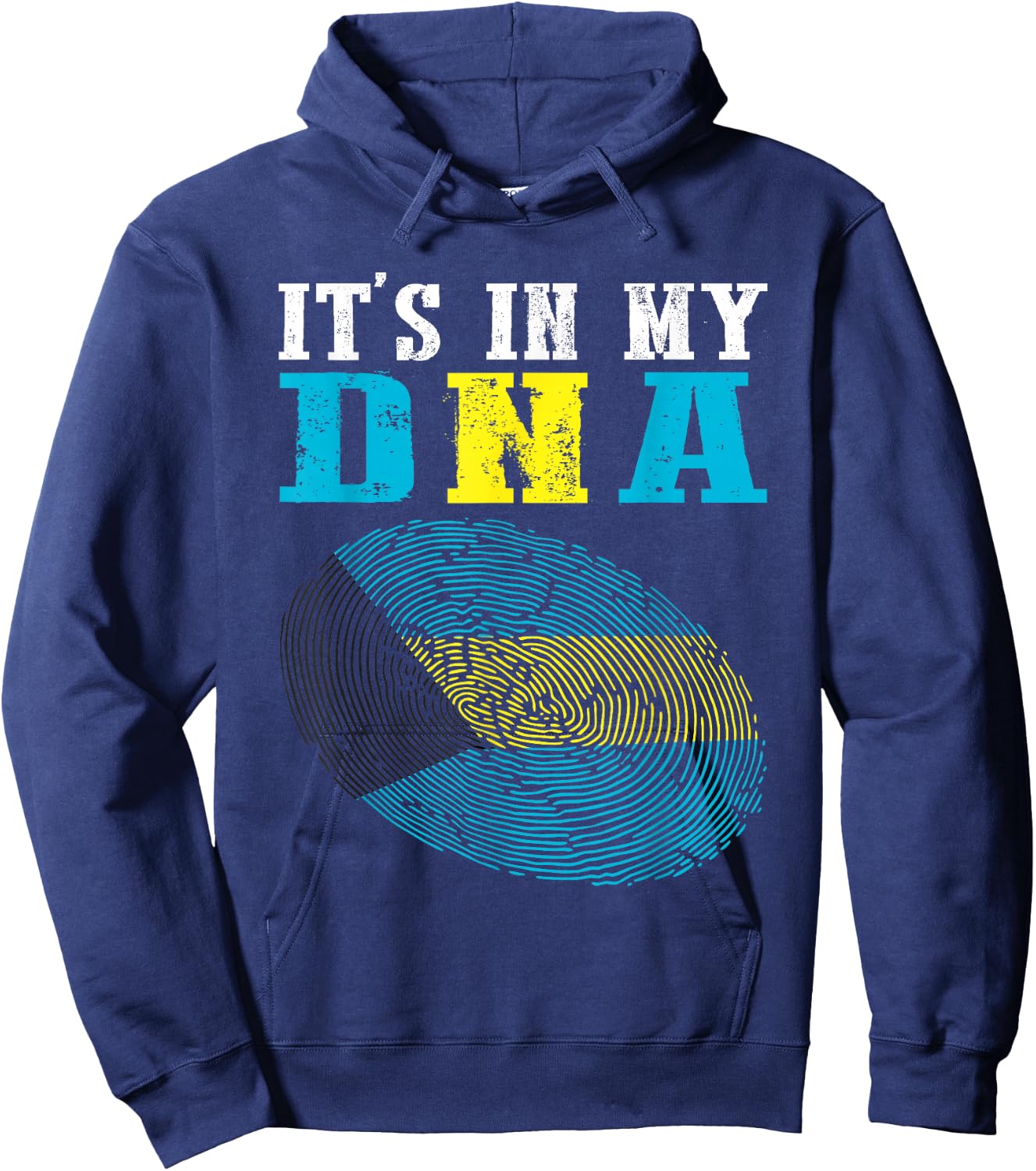 It's In My DNA Bahamas Flag Shirt Fingerprint Bahamian Pride Hoodie - Hoodie | Navy