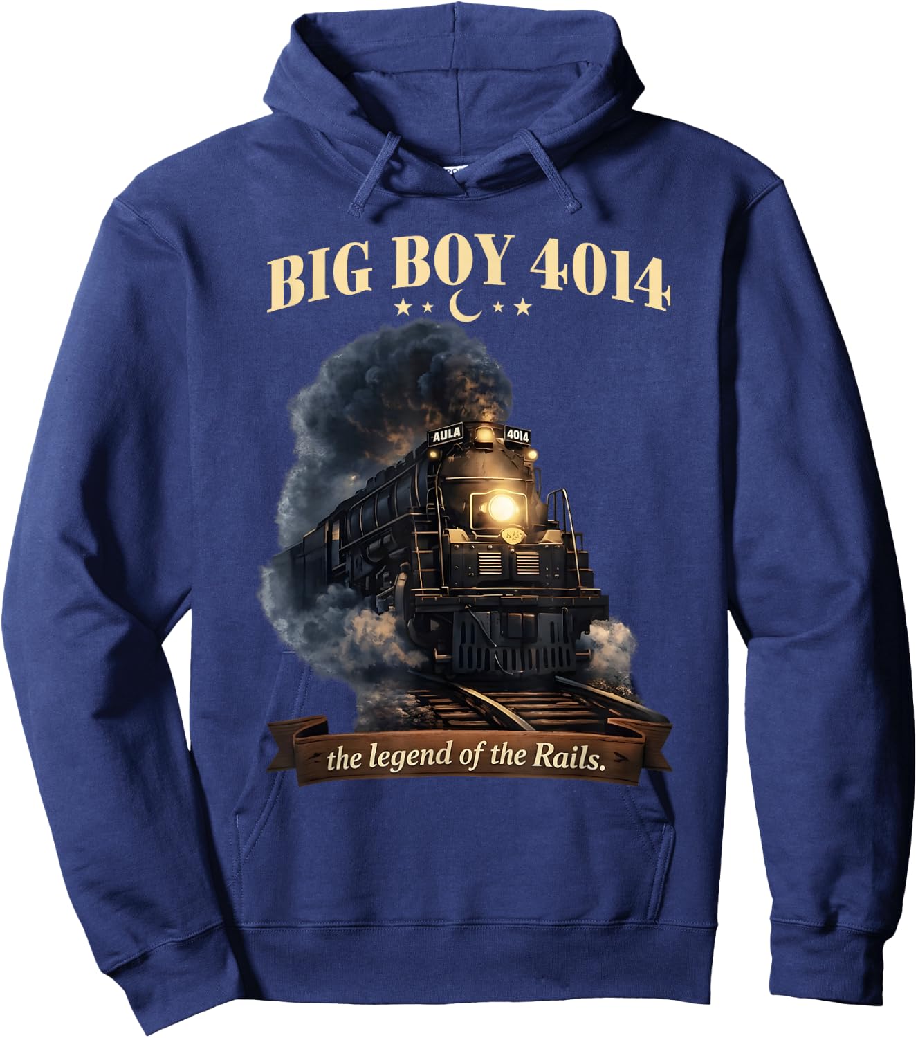 Big Boy 4014 Steam Locomotive American Iron Vintage Train Hoodie - Hoodie | Navy
